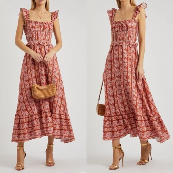 House of Harlow 1960 Helena Linen Maxi Dress - Picture 1 of 13